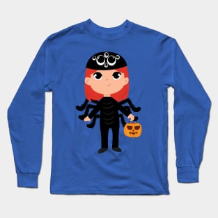 Happy Halloween Kid dressed as spider Long Sleeve T-Shirt